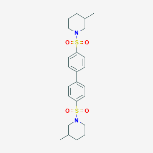 molecular formula C24H32N2O4S2 B2891171 3-Methyl-1-[4-[4-(3-methylpiperidin-1-yl)sulfonylphenyl]phenyl]sulfonylpiperidine CAS No. 496014-88-1