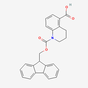 molecular formula C25H21NO4 B2891177 1-[(9H-Fluoren-9-ylmethoxy)carbonyl]-1,2,3,4-tetrahydroquinoline-5-carbox+ CAS No. 1339667-82-1