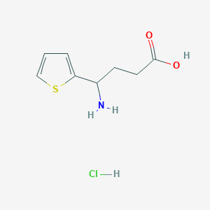 molecular formula C8H12ClNO2S B2891179 4-氨基-4-噻吩-2-基丁酸；盐酸盐 CAS No. 2411194-56-2