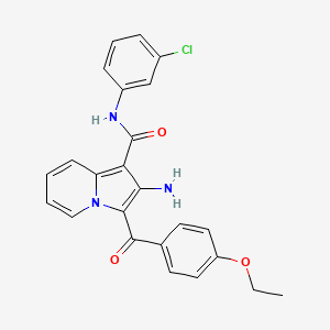 molecular formula C24H20ClN3O3 B2891180 2-amino-N-(3-chlorophenyl)-3-(4-ethoxybenzoyl)indolizine-1-carboxamide CAS No. 903344-68-3
