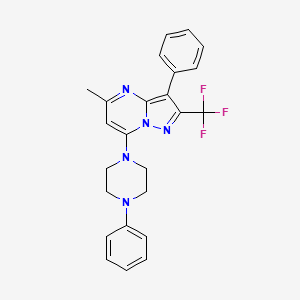 5-Methyl-3-phenyl-7-(4-phenylpiperazin-1-yl)-2-(trifluoromethyl)pyrazolo[1,5-a]pyrimidine