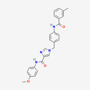 N-(4-methoxyphenyl)-1-(4-(3-methylbenzamido)benzyl)-1H-imidazole-4-carboxamide