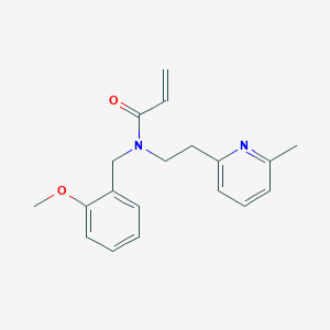 molecular formula C19H22N2O2 B2891188 N-[(2-Methoxyphenyl)methyl]-N-[2-(6-methylpyridin-2-yl)ethyl]prop-2-enamide CAS No. 2411307-70-3