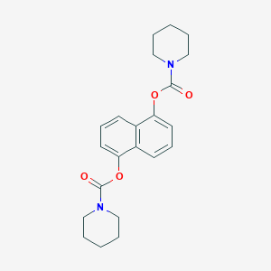 molecular formula C22H26N2O4 B289119 5-[(Piperidin-1-ylcarbonyl)oxy]-1-naphthyl piperidine-1-carboxylate 