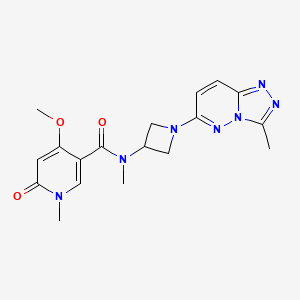 4-methoxy-N,1-dimethyl-N-(1-{3-methyl-[1,2,4]triazolo[4,3-b]pyridazin-6-yl}azetidin-3-yl)-6-oxo-1,6-dihydropyridine-3-carboxamide