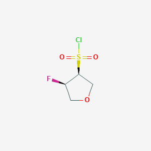molecular formula C4H6ClFO3S B2891193 (3S,4R)-4-Fluorooxolane-3-sulfonyl chloride CAS No. 2343964-51-0