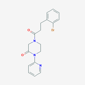 molecular formula C18H18BrN3O2 B2891195 4-(3-(2-溴苯基)丙酰)-1-(吡啶-2-基)哌嗪-2-酮 CAS No. 2309733-06-8