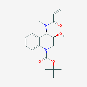 Tert-butyl (3S,4S)-3-hydroxy-4-[methyl(prop-2-enoyl)amino]-3,4-dihydro-2H-quinoline-1-carboxylate