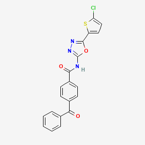 4-benzoyl-N-[5-(5-chlorothiophen-2-yl)-1,3,4-oxadiazol-2-yl]benzamide