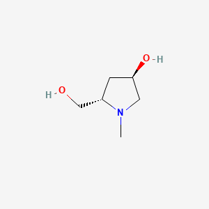 molecular formula C6H13NO2 B2891207 (3R,5S)-5-(Hydroxymethyl)-1-methylpyrrolidin-3-ol CAS No. 107797-60-4; 157087-65-5