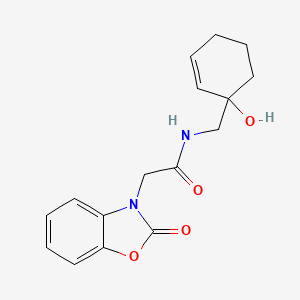 molecular formula C16H18N2O4 B2891208 N-[(1-hydroxycyclohex-2-en-1-yl)methyl]-2-(2-oxo-2,3-dihydro-1,3-benzoxazol-3-yl)acetamide CAS No. 2097934-55-7