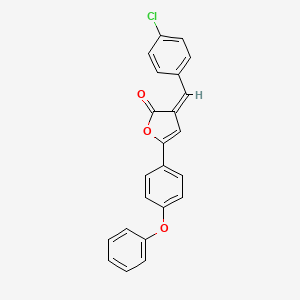 molecular formula C23H15ClO3 B2891211 (3Z)-3-[(4-chlorophenyl)methylidene]-5-(4-phenoxyphenyl)-2,3-dihydrofuran-2-one CAS No. 872603-39-9