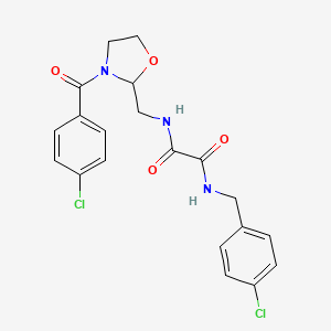 N1-((3-(4-chlorobenzoyl)oxazolidin-2-yl)methyl)-N2-(4-chlorobenzyl)oxalamide