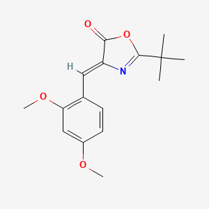 molecular formula C16H19NO4 B2891217 (Z)-2-(tert-butyl)-4-(2,4-dimethoxybenzylidene)oxazol-5(4H)-one CAS No. 538338-96-4