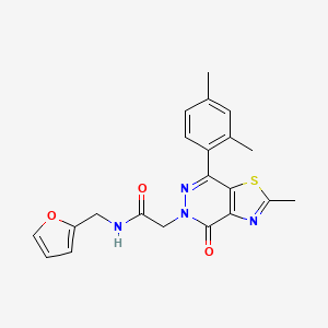 2-(7-(2,4-dimethylphenyl)-2-methyl-4-oxothiazolo[4,5-d]pyridazin-5(4H)-yl)-N-(furan-2-ylmethyl)acetamide