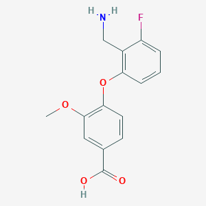 4-[2-(Aminomethyl)-3-fluorophenoxy]-3-methoxybenzoic acid