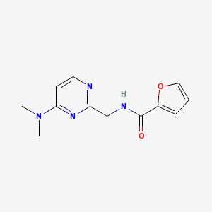 molecular formula C12H14N4O2 B2891237 N-((4-(二甲氨基)嘧啶-2-基)甲基)呋喃-2-甲酰胺 CAS No. 1797718-95-6