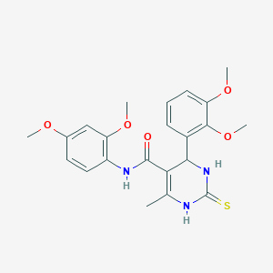 molecular formula C22H25N3O5S B289124 4-(2,3-dimethoxyphenyl)-N-(2,4-dimethoxyphenyl)-6-methyl-2-thioxo-1,2,3,4-tetrahydro-5-pyrimidinecarboxamide 