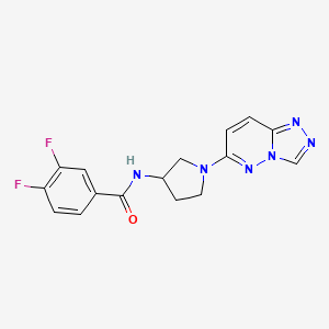 N-(1-([1,2,4]triazolo[4,3-b]pyridazin-6-yl)pyrrolidin-3-yl)-3,4-difluorobenzamide