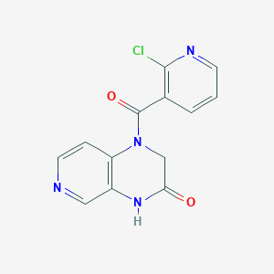 molecular formula C13H9ClN4O2 B2891242 1-(2-chloropyridine-3-carbonyl)-1H,2H,3H,4H-pyrido[3,4-b]pyrazin-3-one CAS No. 1394666-10-4