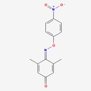 molecular formula C14H12N2O4 B2891243 3,5-Dimethyl-4-((4-nitrophenoxy)imino)cyclohexa-2,5-dienone CAS No. 392248-89-4