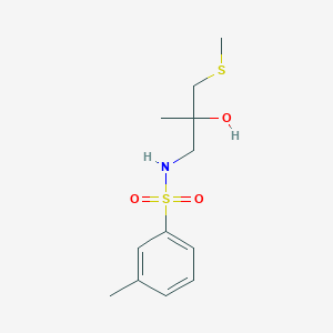 molecular formula C12H19NO3S2 B2891254 N-(2-羟基-2-甲基-3-(甲硫基)丙基)-3-甲基苯磺酰胺 CAS No. 1396768-87-8