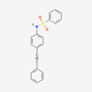 molecular formula C20H15NO2S B2891255 N-[4-(2-苯乙炔基)苯基]苯磺酰胺 CAS No. 439097-32-2