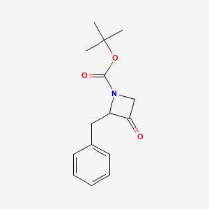 molecular formula C15H19NO3 B2891264 叔丁基 2-苄基-3-氧代氮杂环丁烷-1-羧酸酯 CAS No. 1824501-10-1
