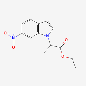 molecular formula C13H14N2O4 B2891271 Ethyl 2-(6-nitro-1H-indol-1-yl)propanoate CAS No. 1951438-89-3