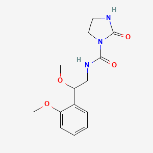 molecular formula C14H19N3O4 B2891273 N-(2-甲氧基-2-(2-甲氧基苯基)乙基)-2-氧代咪唑烷-1-甲酰胺 CAS No. 1795088-13-9