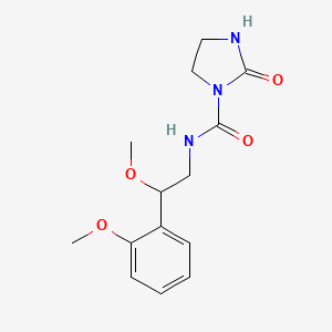 molecular formula C14H19N3O4 B2891273 N-[2-methoxy-2-(2-methoxyphenyl)ethyl]-2-oxoimidazolidine-1-carboxamide CAS No. 1795088-13-9