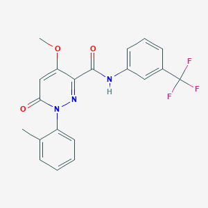 4-methoxy-1-(2-methylphenyl)-6-oxo-N-[3-(trifluoromethyl)phenyl]-1,6-dihydropyridazine-3-carboxamide