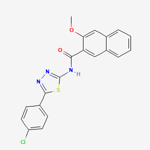 molecular formula C20H14ClN3O2S B2891277 N-(5-(4-氯苯基)-1,3,4-噻二唑-2-基)-3-甲氧基-2-萘酰胺 CAS No. 330190-68-6
