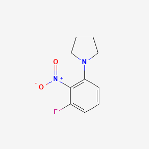 molecular formula C10H11FN2O2 B2891282 1-(3-Fluoro-2-nitrophenyl)pyrrolidine CAS No. 1233951-55-7