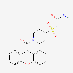 molecular formula C22H24N2O5S B2891296 2-((1-(9H-呫吨-9-羰基)哌啶-4-基)磺酰基)-N-甲基乙酰胺 CAS No. 1797838-07-3