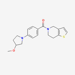 (6,7-dihydrothieno[3,2-c]pyridin-5(4H)-yl)(4-(3-methoxypyrrolidin-1-yl)phenyl)methanone