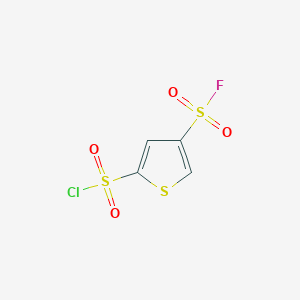 molecular formula C4H2ClFO4S3 B2891302 5-Chlorosulfonylthiophene-3-sulfonyl fluoride CAS No. 2248311-99-9