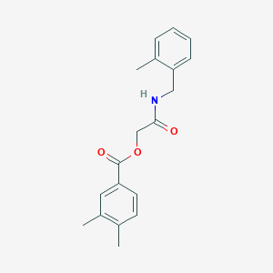 molecular formula C19H21NO3 B2891304 {[(2-Methylphenyl)methyl]carbamoyl}methyl 3,4-dimethylbenzoate CAS No. 1795031-74-1