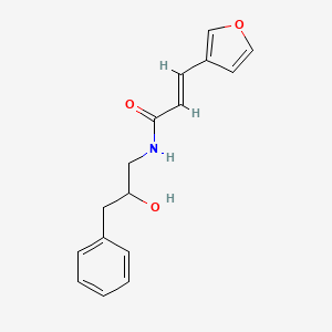 molecular formula C16H17NO3 B2891307 (E)-3-(furan-3-yl)-N-(2-hydroxy-3-phenylpropyl)acrylamide CAS No. 1799263-98-1