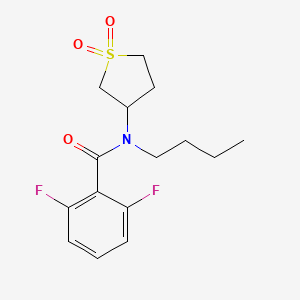 molecular formula C15H19F2NO3S B2891313 N-butyl-N-(1,1-dioxidotetrahydrothiophen-3-yl)-2,6-difluorobenzamide CAS No. 898405-17-9