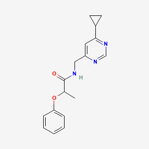 molecular formula C17H19N3O2 B2891322 N-[(6-cyclopropylpyrimidin-4-yl)methyl]-2-phenoxypropanamide CAS No. 2177060-67-0