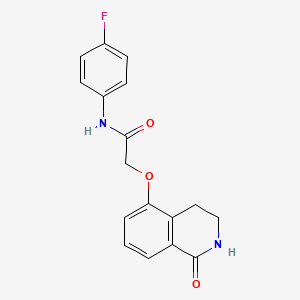 molecular formula C17H15FN2O3 B2891323 N-(4-fluorophenyl)-2-[(1-oxo-3,4-dihydro-2H-isoquinolin-5-yl)oxy]acetamide CAS No. 886932-95-2