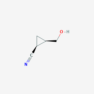 molecular formula C5H7NO B2891334 (1S,2R)-2-(Hydroxymethyl)cyclopropane-1-carbonitrile CAS No. 156742-97-1