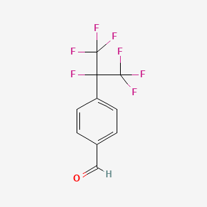 molecular formula C10H5F7O B2891337 4-(Heptafluoropropan-2-yl)benzaldehyde CAS No. 875306-42-6