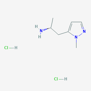 molecular formula C7H15Cl2N3 B2891339 (2R)-1-(2-Methylpyrazol-3-yl)propan-2-amine;dihydrochloride CAS No. 2375248-30-7