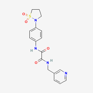 N1-(4-(1,1-dioxidoisothiazolidin-2-yl)phenyl)-N2-(pyridin-3-ylmethyl)oxalamide
