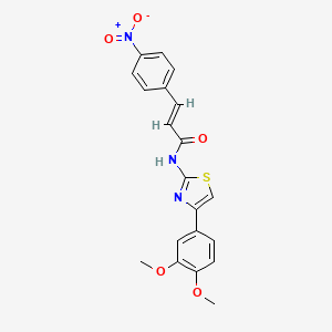 (E)-N-(4-(3,4-dimethoxyphenyl)thiazol-2-yl)-3-(4-nitrophenyl)acrylamide