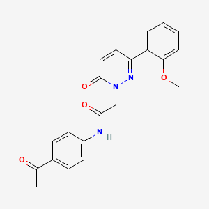 molecular formula C21H19N3O4 B2891343 N-(4-acetylphenyl)-2-[3-(2-methoxyphenyl)-6-oxopyridazin-1-yl]acetamide CAS No. 899753-06-1