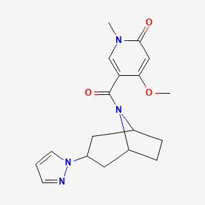 5-((1R,5S)-3-(1H-pyrazol-1-yl)-8-azabicyclo[3.2.1]octane-8-carbonyl)-4-methoxy-1-methylpyridin-2(1H)-one