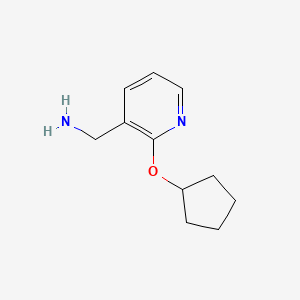 molecular formula C11H16N2O B2891371 [2-(Cyclopentyloxy)pyridin-3-yl]methanamine CAS No. 954255-06-2